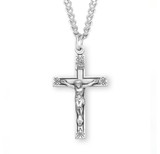 Swirl Design Sterling Silver Crucifix