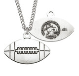 Saint Sebastian Sterling Silver Football Athlete Medal