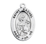 Patron Saint Rachel Oval Sterling Silver Medal