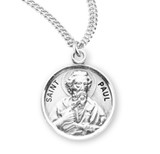 Patron Saint Paul Round Sterling Silver Medal