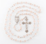 Sterling Silver Rosary Hand Made with finest Austrian Crystal 6mm Silk Faceted Round Beads by HMH