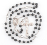 6mm Onyx Beads with Sterling Silver O.F. Beads and Findings
