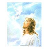 CHRIST W/DOVE CARDED 8x10 PRINT FOR FRAMING