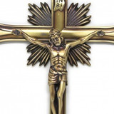 Crucifix Wall Bronze Tone 8in