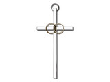 Wedding Rings Cross - 4 Inch