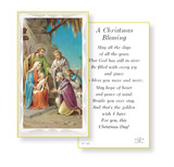 A Christmas Blessing Holy Card