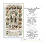 Mysteries of the Rosary Holy Card