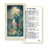 Lovely Lady Dressed in Blue Holy Card