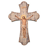 Wood Crucifix Cross, 12"