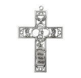 Pewter Praying Boy Cross, 6"