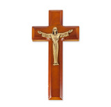Tutone Wood Wall Crucifix, 8"