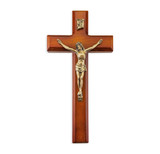 Tutone Wood Wall Crucifix, 10"