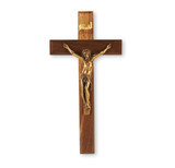 Genuine Walnut Wall Crucifix, 12"