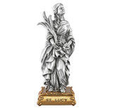 St. Lucy of Syracuse Pewter Statue