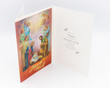 Holy Family in Manger with Seven Angels Christmas Card (10 pack)