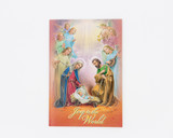 Holy Family in Manger with Seven Angels Christmas Card (10 pack)