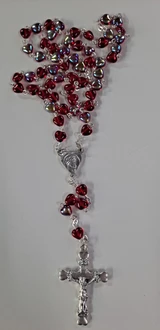 Red Heart Shaped Rosary