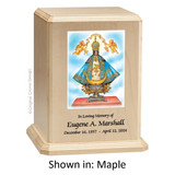 Our Lady of San Juan De Lagos Maple Wood Urn 