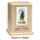 Saint Jude Maple Wood Urn 