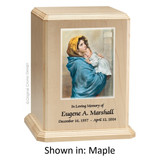 Madonna of the Streets Maple Wood Urn 