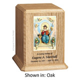 Child of Atocha Oak Wood Urn 