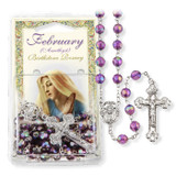 Quality aurora borealis faceted colorful and inexpensive Catholic rosaries. Our beautiful 8 mm Aurora Borealis Faceted Acrylic Birthstone Bead Rosary has a detailed silver oxidized 'Mary' center and stunning crucifix.