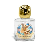 St. Michael Holy Water Bottle with Gold Rose Cap