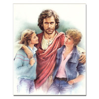 JESUS W/TEENAGERS CARDED 8x10 PRINT FOR FRAMING