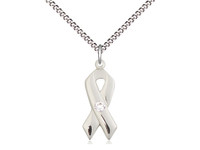Cancer Awareness Birthstone Pendant
