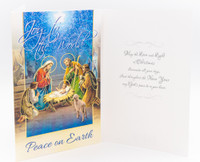 Nativity With Drummer Boy & Shepherd Christmas Card (10 pack)