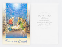Nativity With Drummer Boy & Shepherd Christmas Card (10 pack)