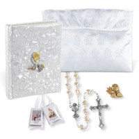 Deluxe White Pearlized Communion Gift Set