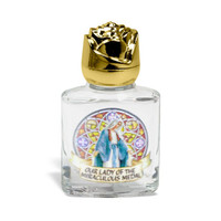 Our Lady of the Miraculous Glass Holy Water Bottle
