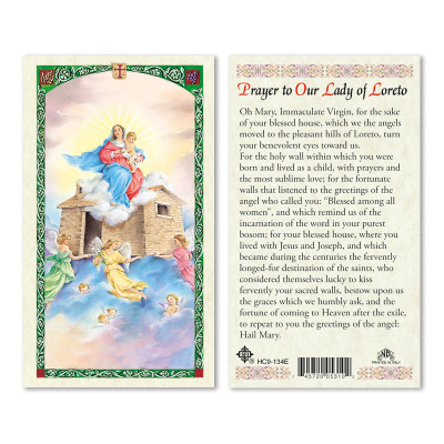 Our Lady Of Loreto Laminated Prayer Cards