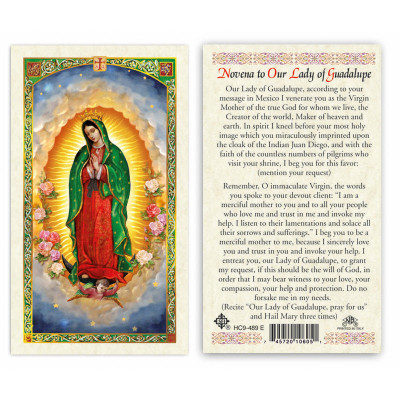 Our Lady Of Guadalupe - Novena Laminated Prayer Cards