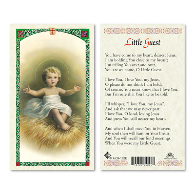 Little White Guest Laminated Prayer Cards