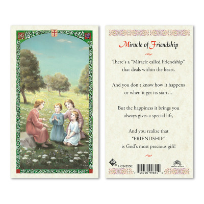 The Miracle Of Friendship Laminated Prayer Cards