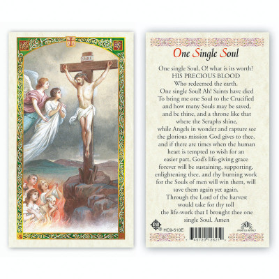 One Single Soul Laminated Prayer Cards