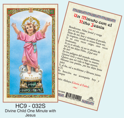 Un Minuto Con El Nino Jesus Spanish Laminated Prayer Cards