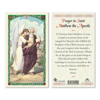 St. Matthew Laminated Prayer Cards