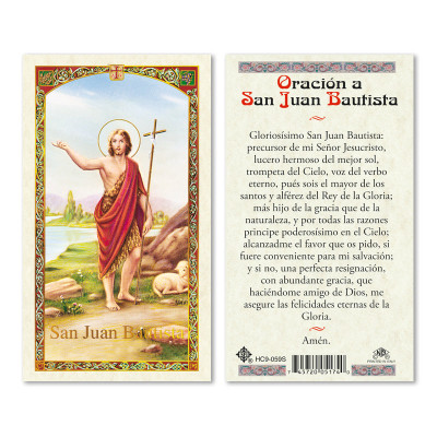 St. John The Baptist Spanish Laminated Prayer Cards