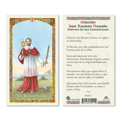 San Ramon Nonato Spanish Laminated Prayer Cards
