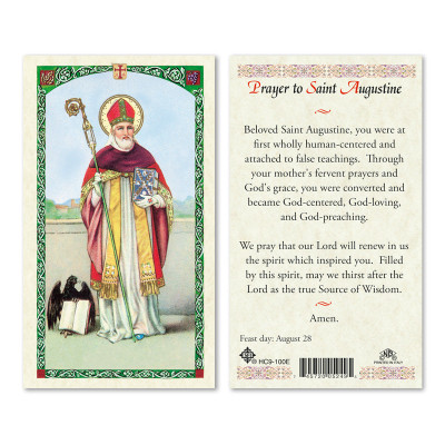 St. Augustine Laminated Prayer Cards