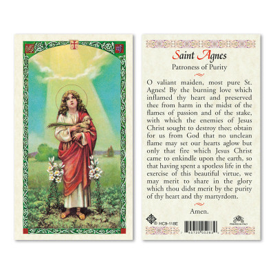 St. Agnes Laminated Prayer Cards