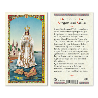 Oracion A La Virgen Del Valle Spanish Laminated Prayer Cards