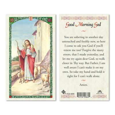 Jesus Shepherd / Good Morning God Laminated Prayer Cards