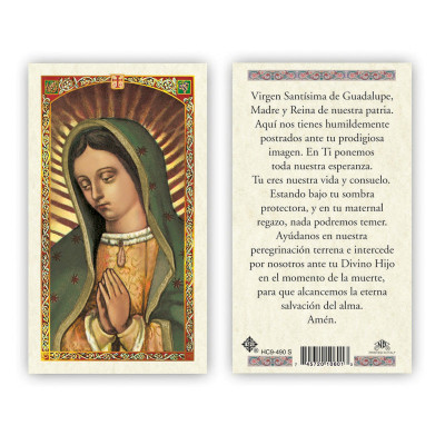 Hc Oracion Nuestra Senora De Ol Guadalupe Laminated Prayer Cards