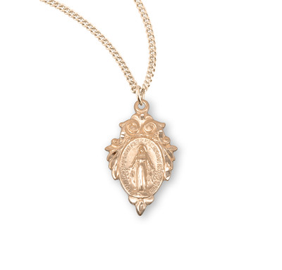 Gold Over Sterling Silver Miraculous Medal