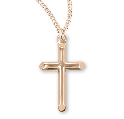 Gold Over Sterling Silver High Polished Cross