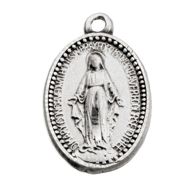 Sterling Silver Oval Miraculous Medal